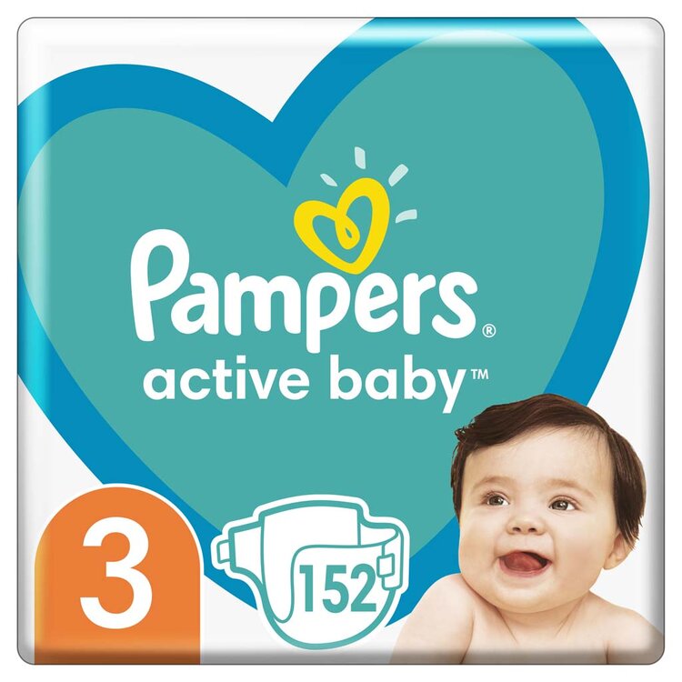 Pampers Active Baby 3 6-10 kg Megapack 152 ks