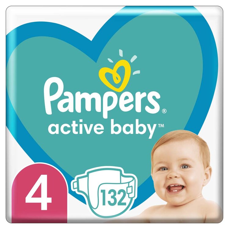 Pampers Active Baby 4 Maxi 9-14 kg 132