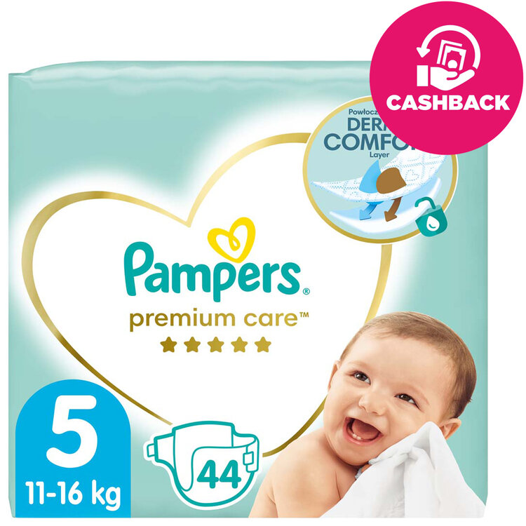 Pampers Premium Care 5 JUNIOR 11-16 kg 44 ksPAMPERS Premium Care Plienky jednorazové 5 (11-16 kg) 44 ks
