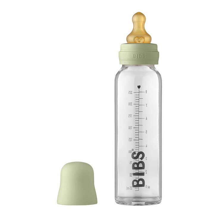 Bibs Baby Bottle sklenená fľaša 225ml sageBIBS Fľaša sklenená Baby Bottle 225ml Sage
