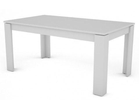 Jedálenský stôl Inter 160x80 cm  biely  rozkladací 
