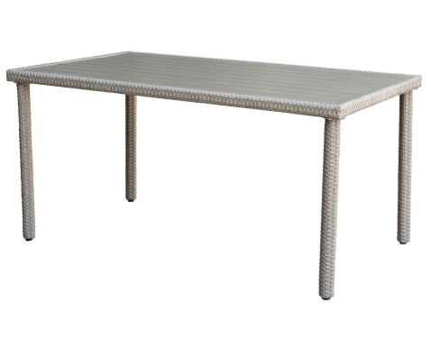 Obdĺžnikový  záhradný stôl Alford 150x90 cm  béžový 