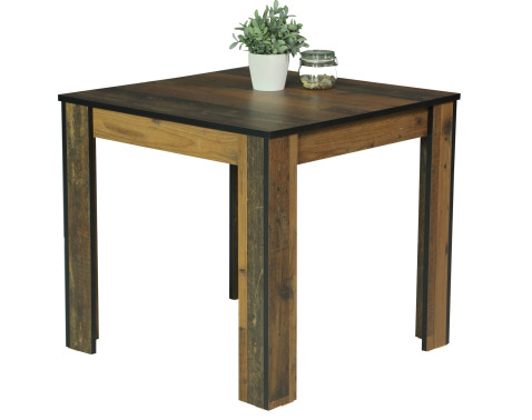 Jedálenský stôl Erika 80x80 cm  vintage optika dreva 