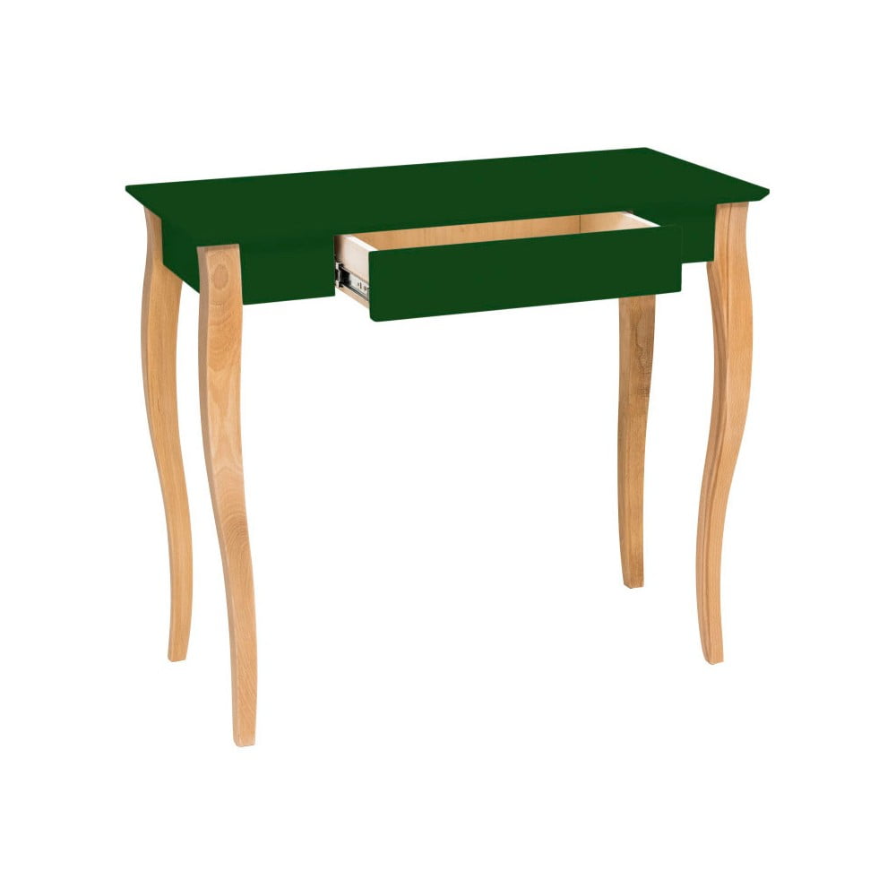 Tmavozelený písací stôl Ragaba Lillo šírka 85 cm