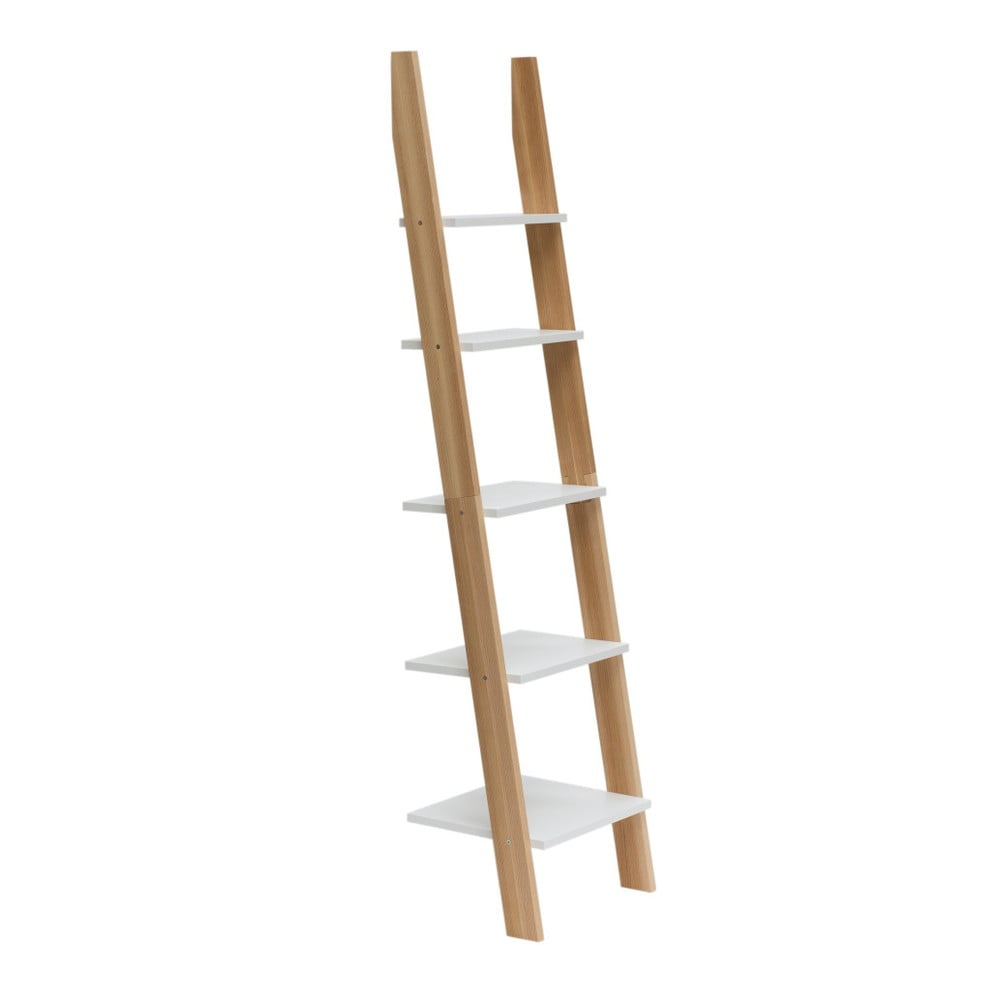Biela rebríková polica Ragaba ASHME šírka 45 cm