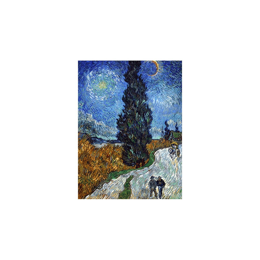 Reprodukcia obrazu Vincent van Gogh - Country Road in Provence by Night 60 x 45 cm