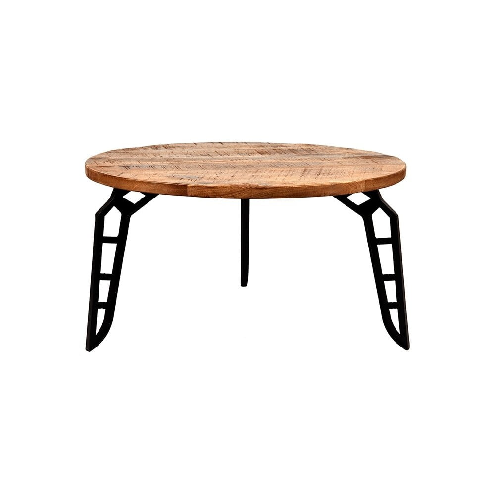 Konferenčný stolík s doskou z mangového dreva LABEL51 Flintstone ⌀ 80 cm
