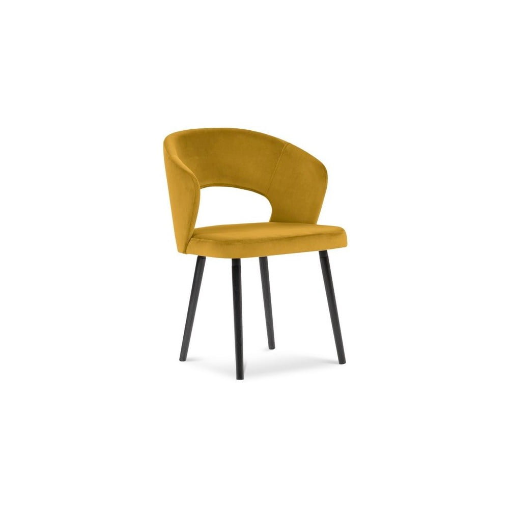 Žltá jedálenská stolička so zamatovým poťahom Windsor  Co Sofas Elpis