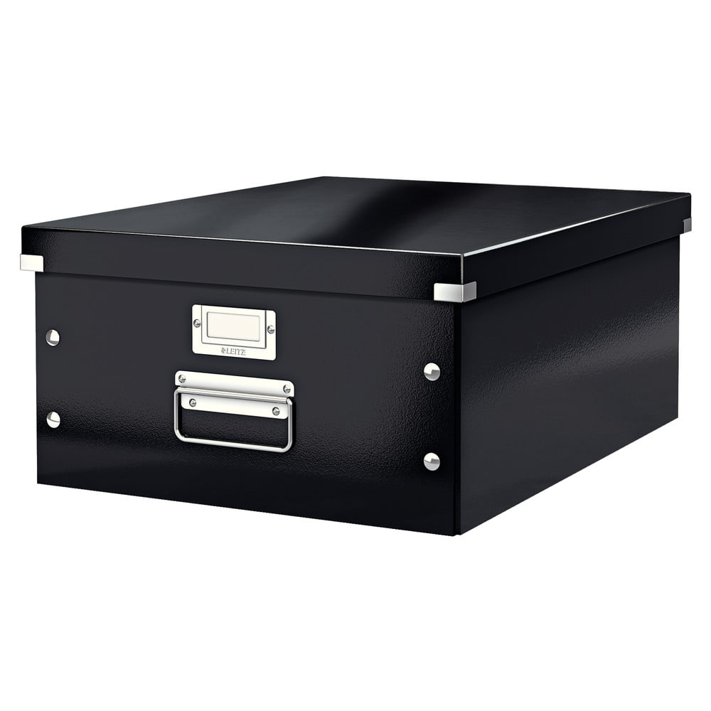 Čierna úložná škatuľa Leitz Universal dĺžka 48 cm