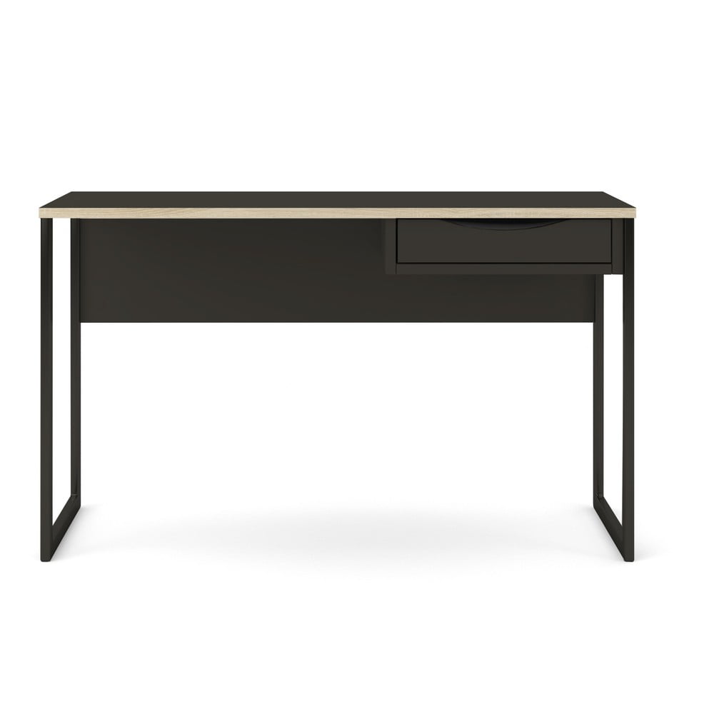 Čierny pracovný stôl Tvilum Function Plus 130 x 48 cm