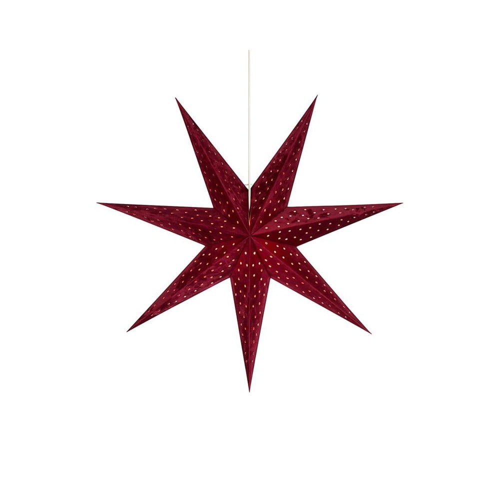 Červená svetelná dekorácia Markslöjd Velours výška 45 cm