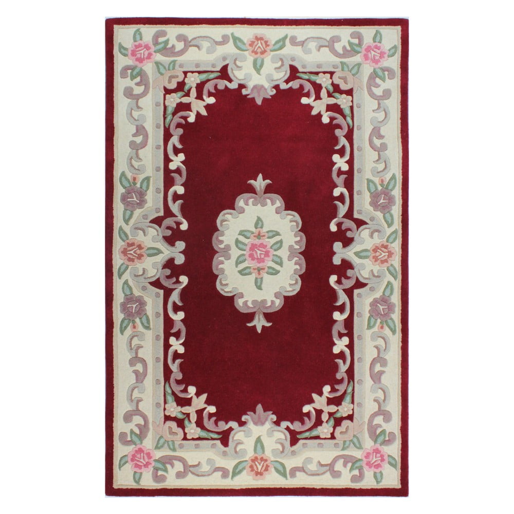 Červený vlnený koberec Flair Rugs Aubusson 150 × 240 cm