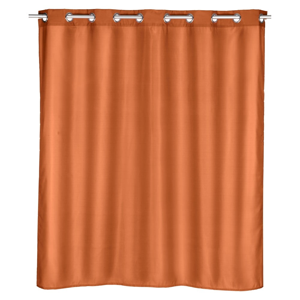 Oranžový sprchový záves Wenko Comfort 180 x 200 cm