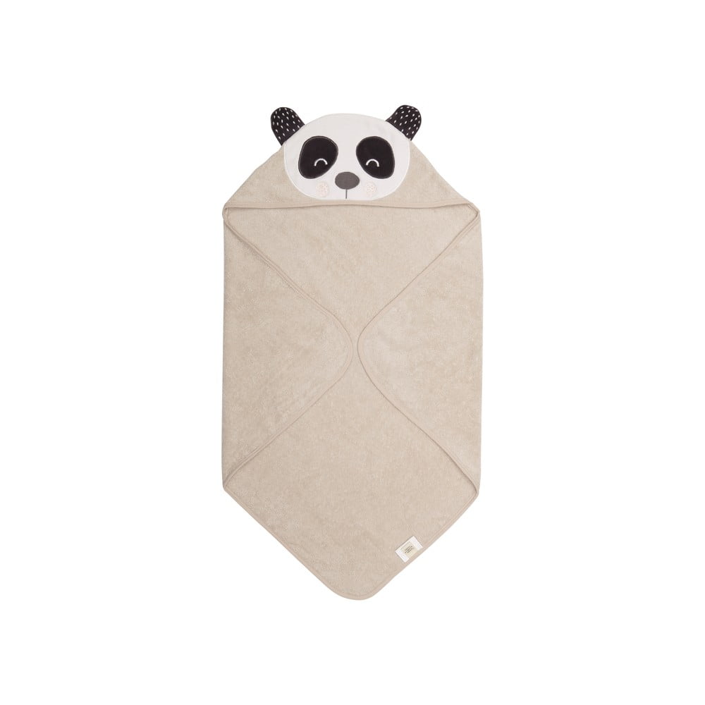 Béžový detský uterák z froté bavlny Södahl Panda 80 x 80 cm