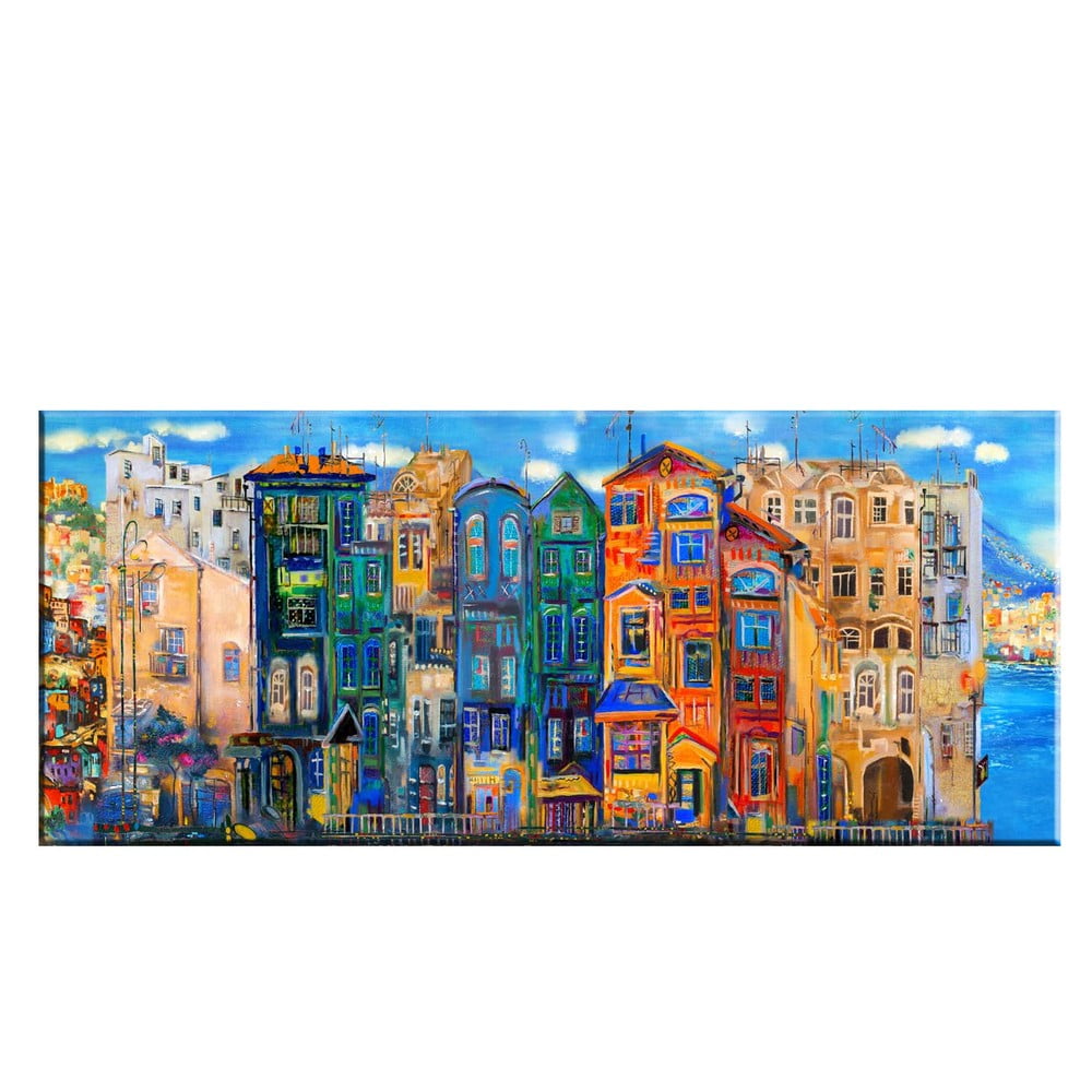 Obraz Tablo Center Colorful Houses 140 × 60 cm