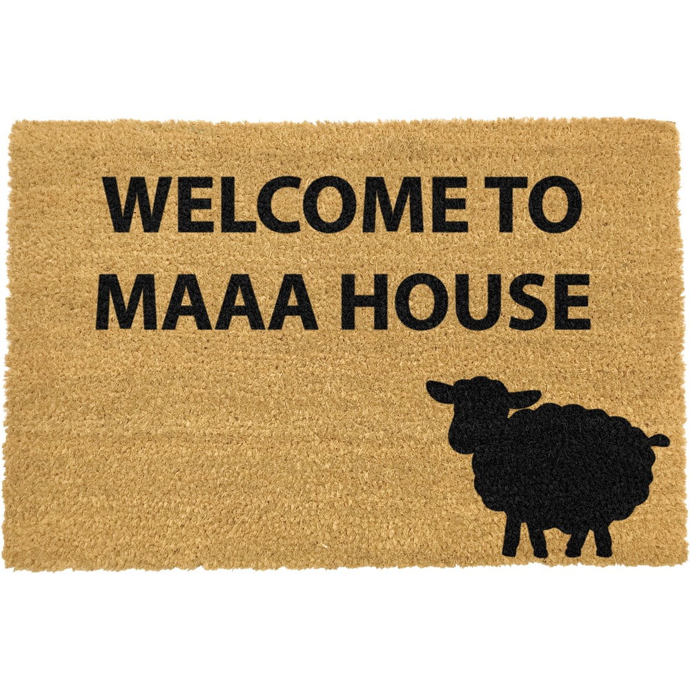 Rohožka z prírodného kokosového vlákna Artsy Doormats Welcome to Maaa House 40 x 60 cm