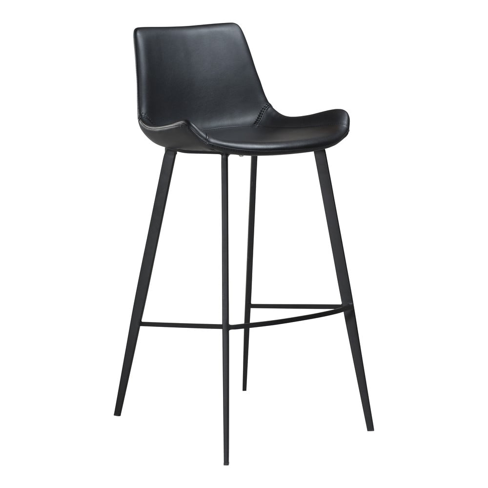 Čierna barová stolička z imitácie kože DAN–FORM Denmark Hype výška 103 cm