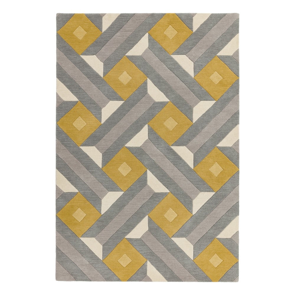 Sivo-žltý koberec Asiatic Carpets Motif 160 x 230 cm