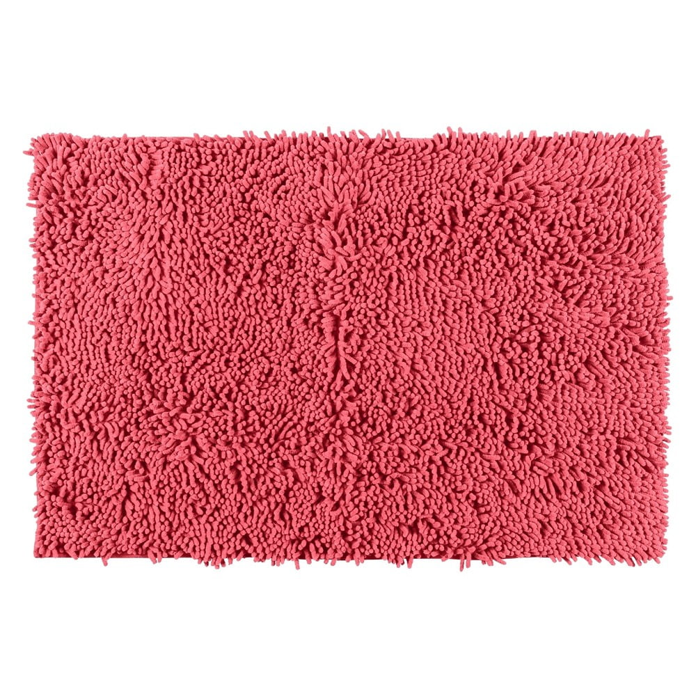 Korálovo-červená kúpeľňová predložka Wenko Coral 80 × 50 cm