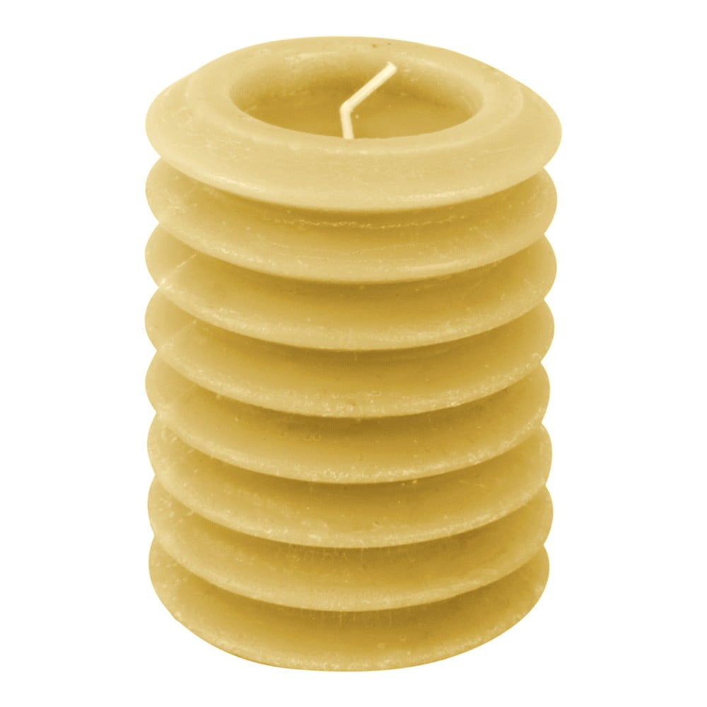 Žltá sviečka PT LIVING Layered výška 10 cm