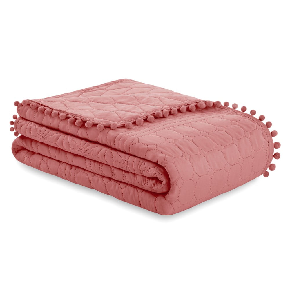 Ružová prikrývka na posteľ AmeliaHome Meadore 170 x 270 cm