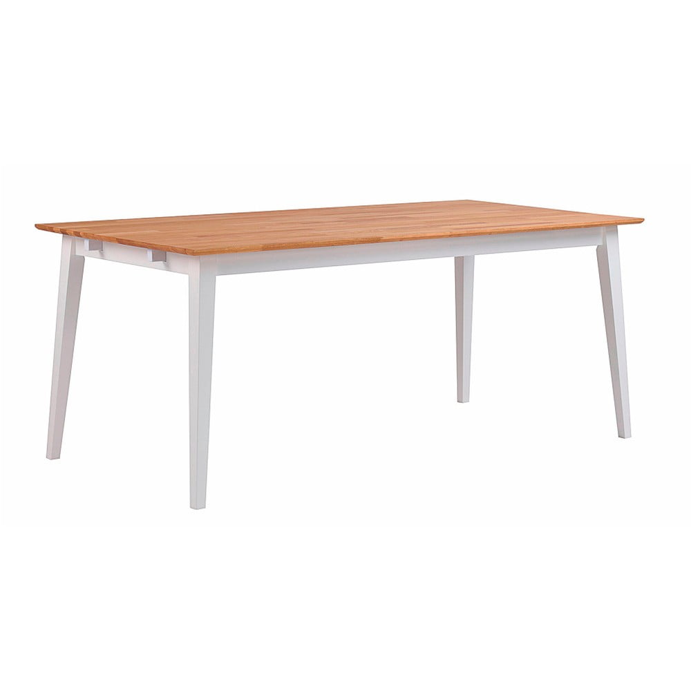 Prírodný dubový jedálenský stôl s bielymi nohami Rowico Mimi 180 x 90 cm