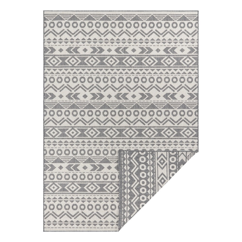 Sivo-biely vonkajší koberec Ragami Roma 120 x 170 cm