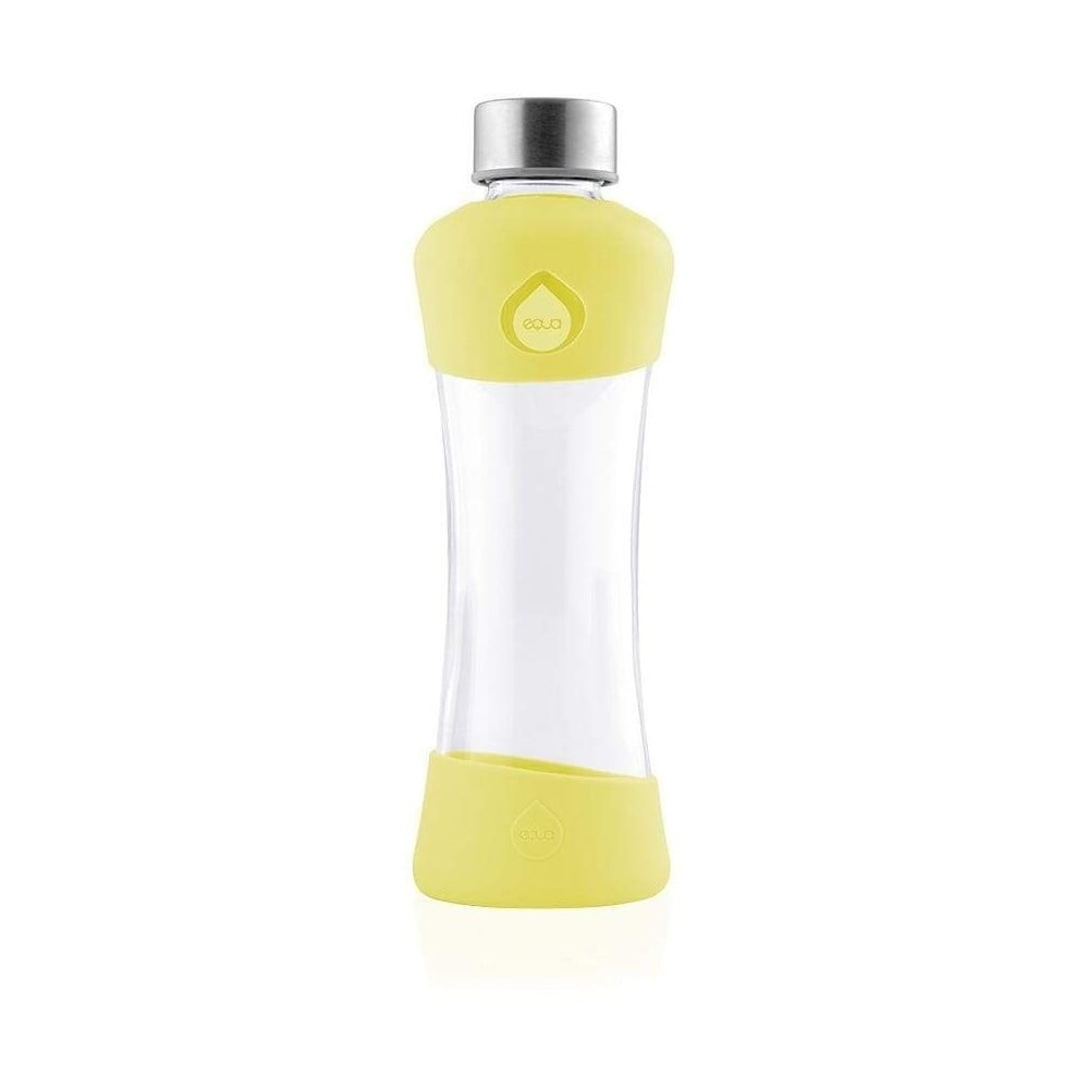 Žltá sklenená fľaša z borosilikátového skla Equa Active Lemon 550 ml