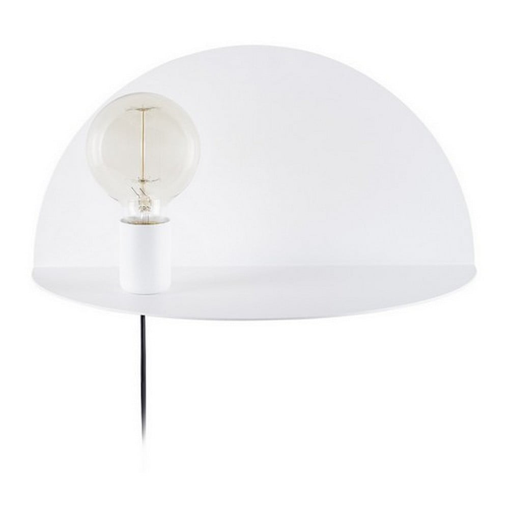 Biele nástenné svietidlo s poličkou Homemania Decor Shelfie dĺžka 20 cm