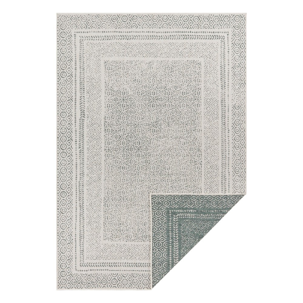 Zeleno-biely vonkajší koberec Ragami Berlin 160 x 230 cm