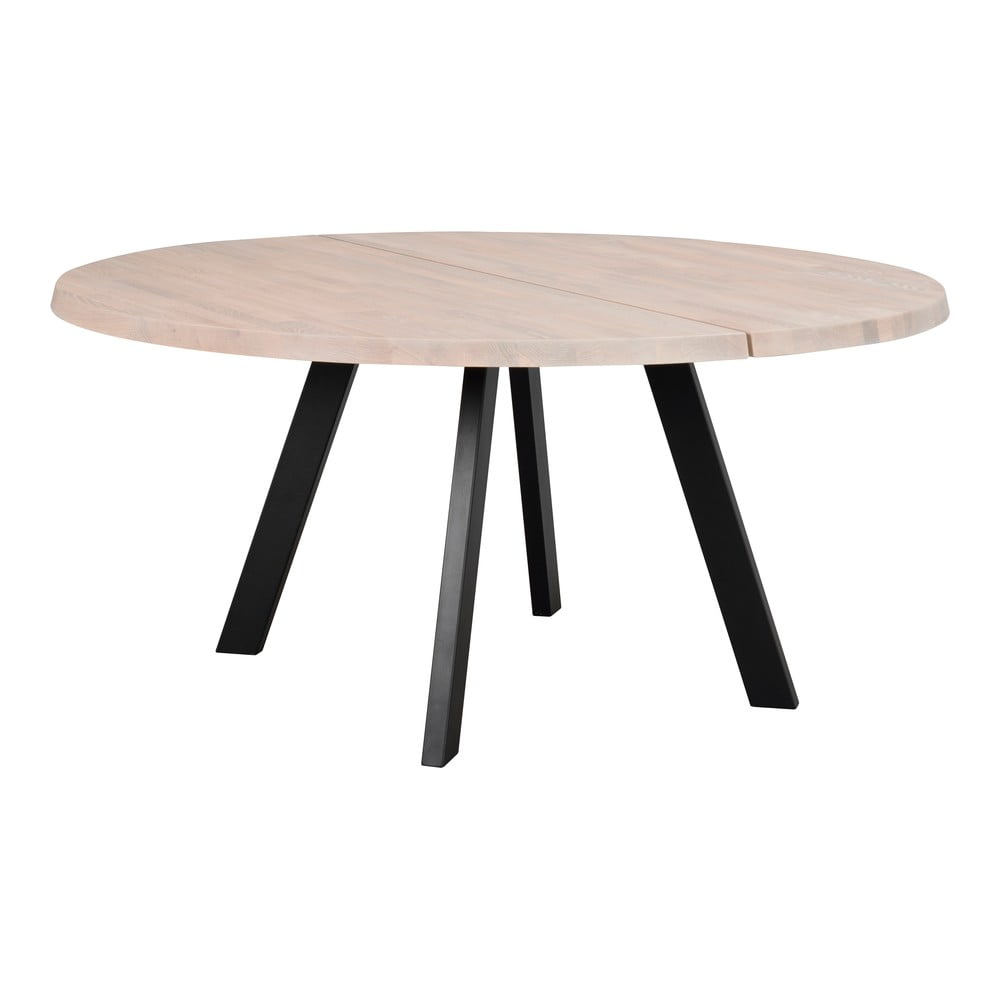 Okrúhly jedálenský stôl z bieleného dubového dreva Rowico Freddie ø 160 cm