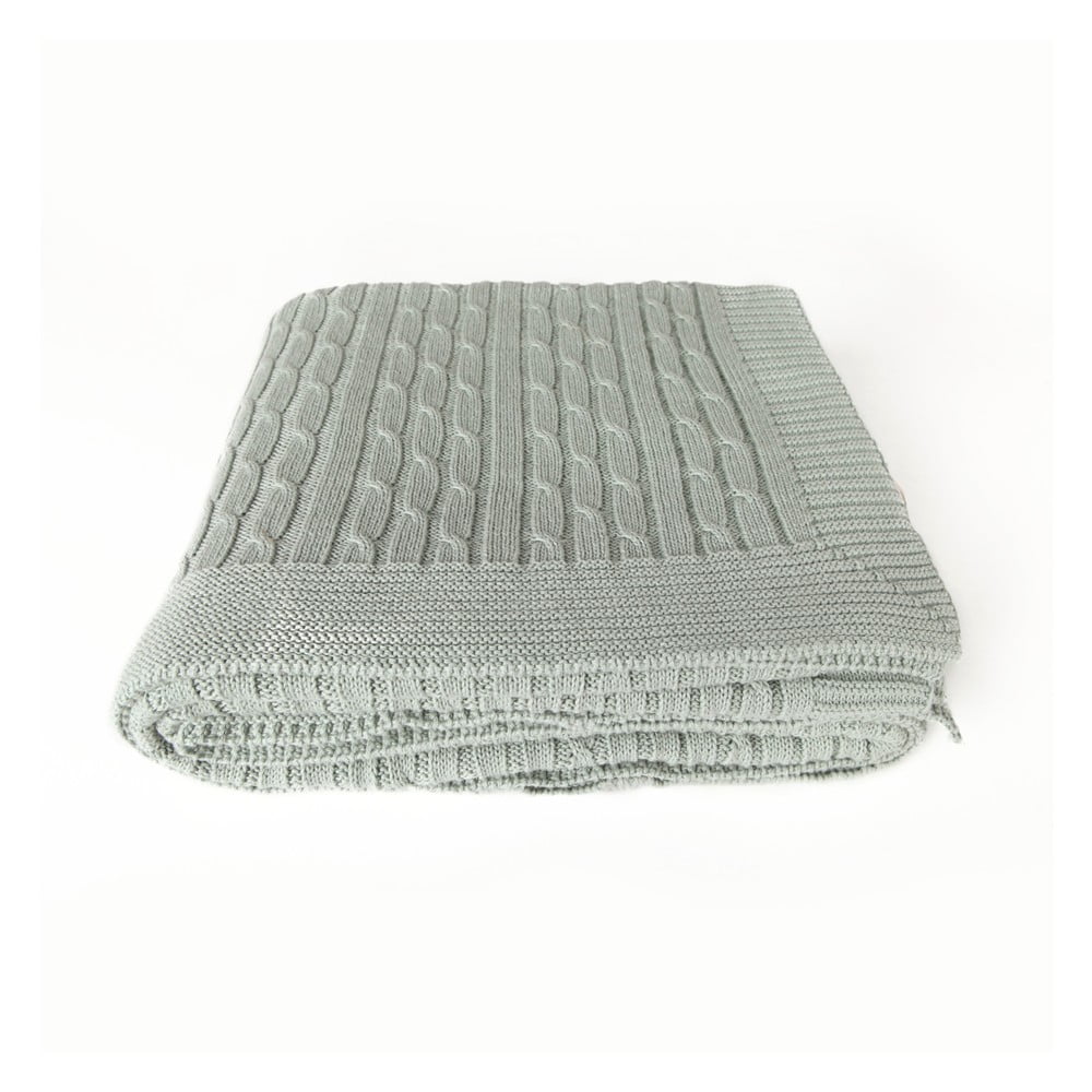 Svetlozelená bavlnená deka Homemania Decor Soft 130 x 170 cm