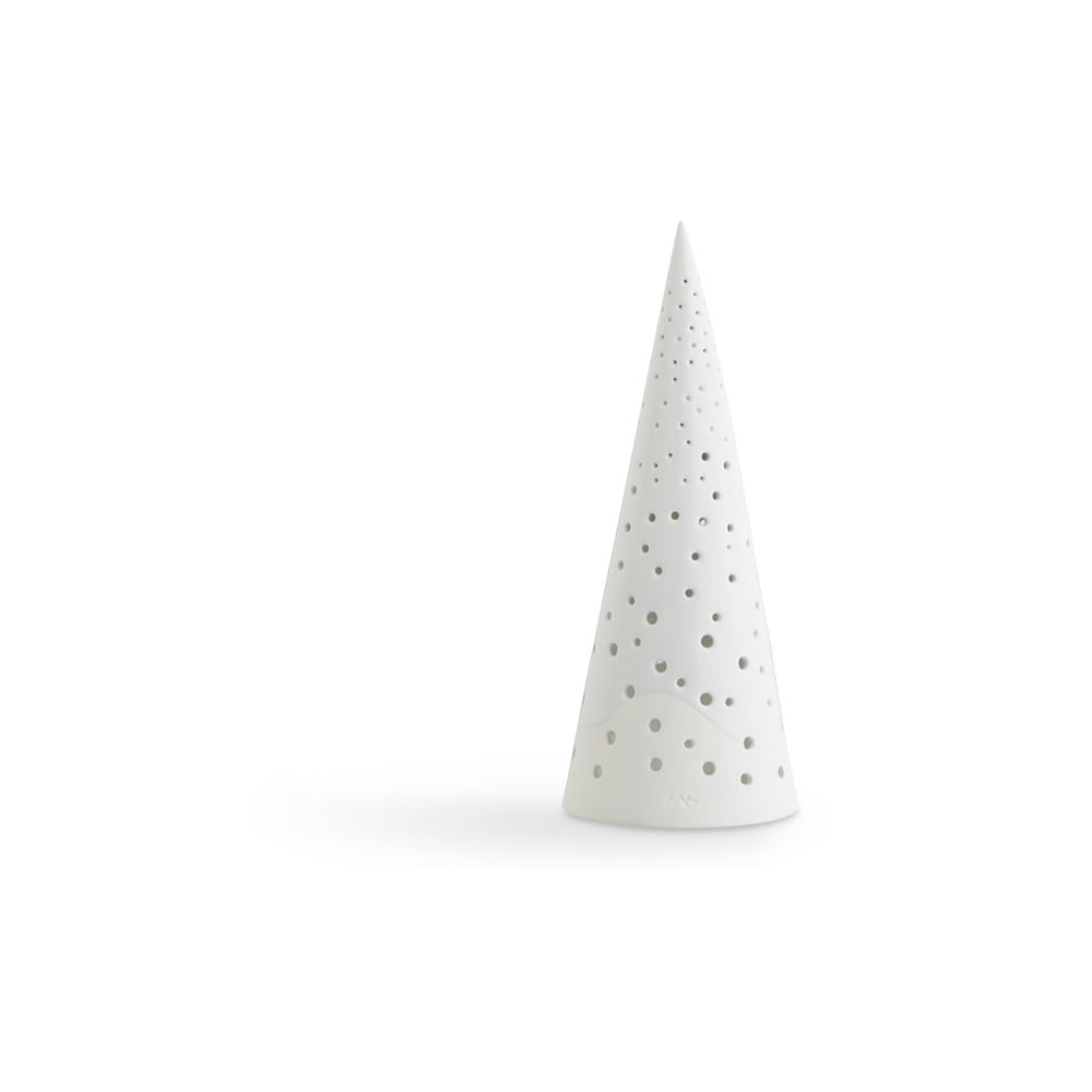 Biely vianočný svietnik z kostného porcelánu Kähler Design Nobili výška 255 cm