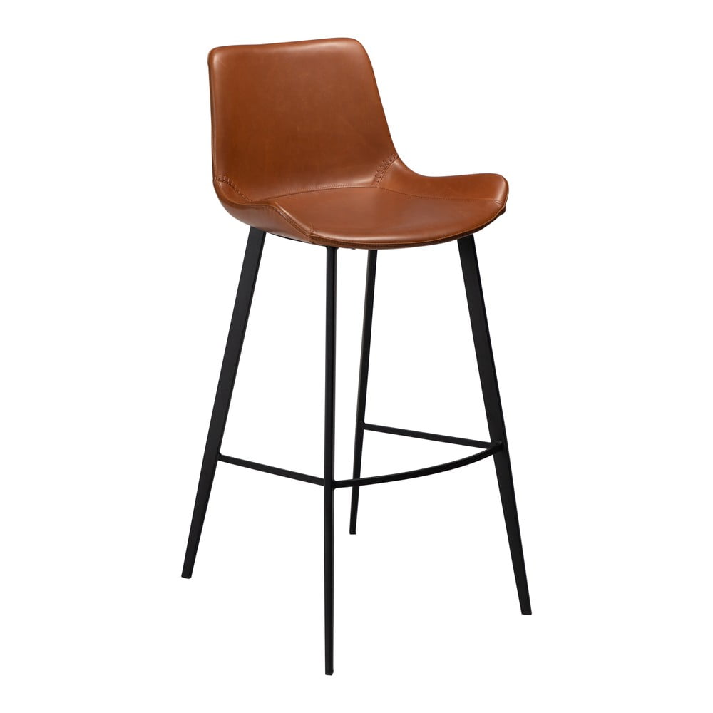 Hnedá barová stolička z imitácie kože DAN–FORM Denmark Hype výška 103 cm