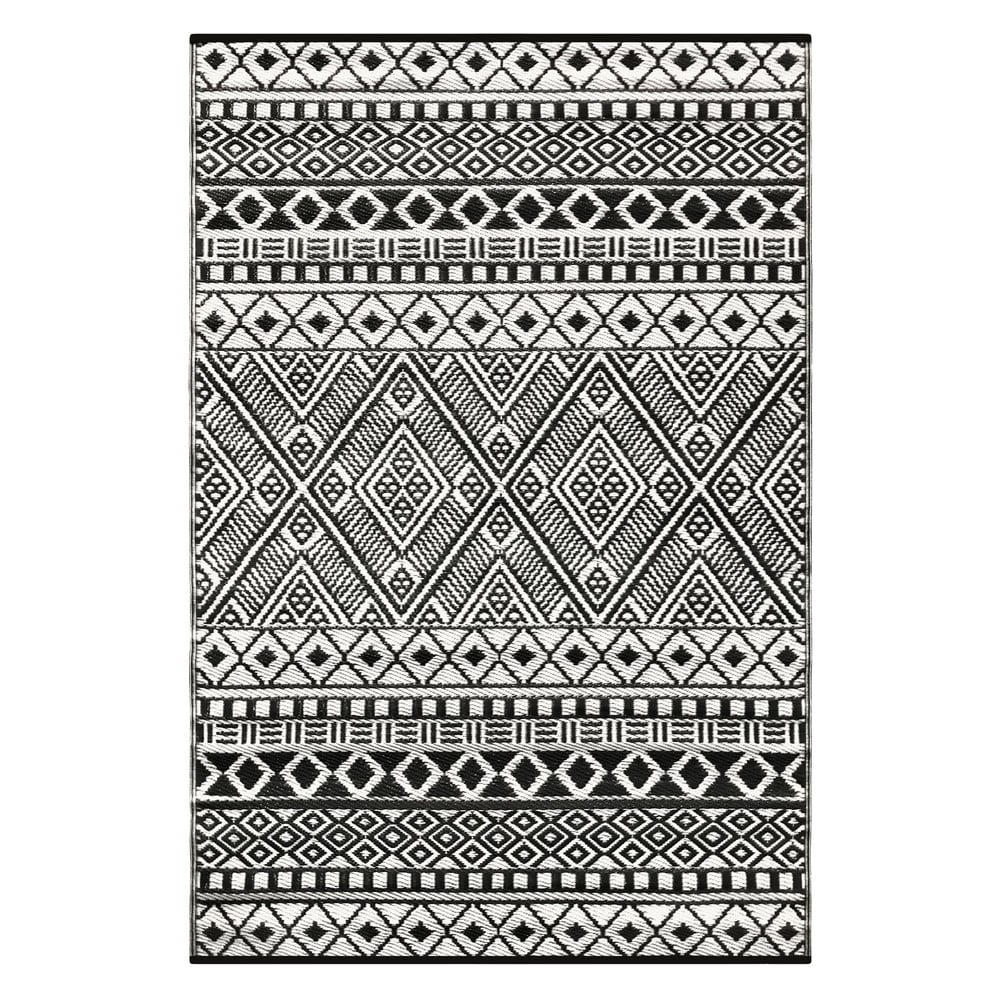 Čierno-biely vonkajší koberec Green Decore Relic 90 x 150 cm