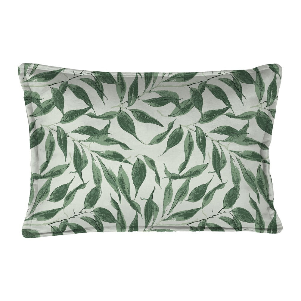 Zelený dekoratívny vankúš Velvet Atelier Sage Leaf 50 x 35 cm