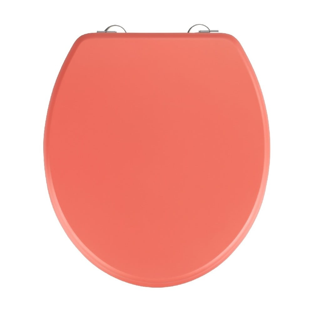 Korálovočervené WC sedadlo Wenko Prima Coral 41 × 37 cm