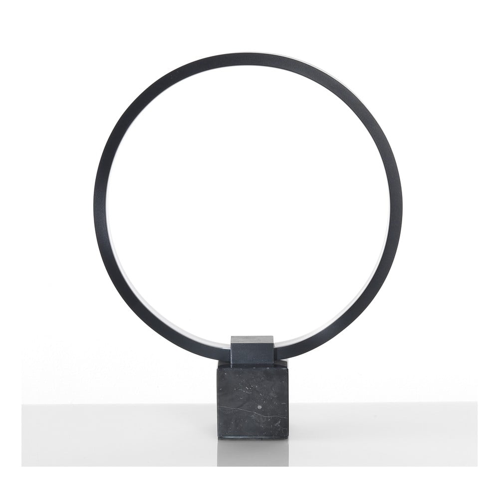 Čierna stolová lampa Tomasucci Ring výška 37 cm
