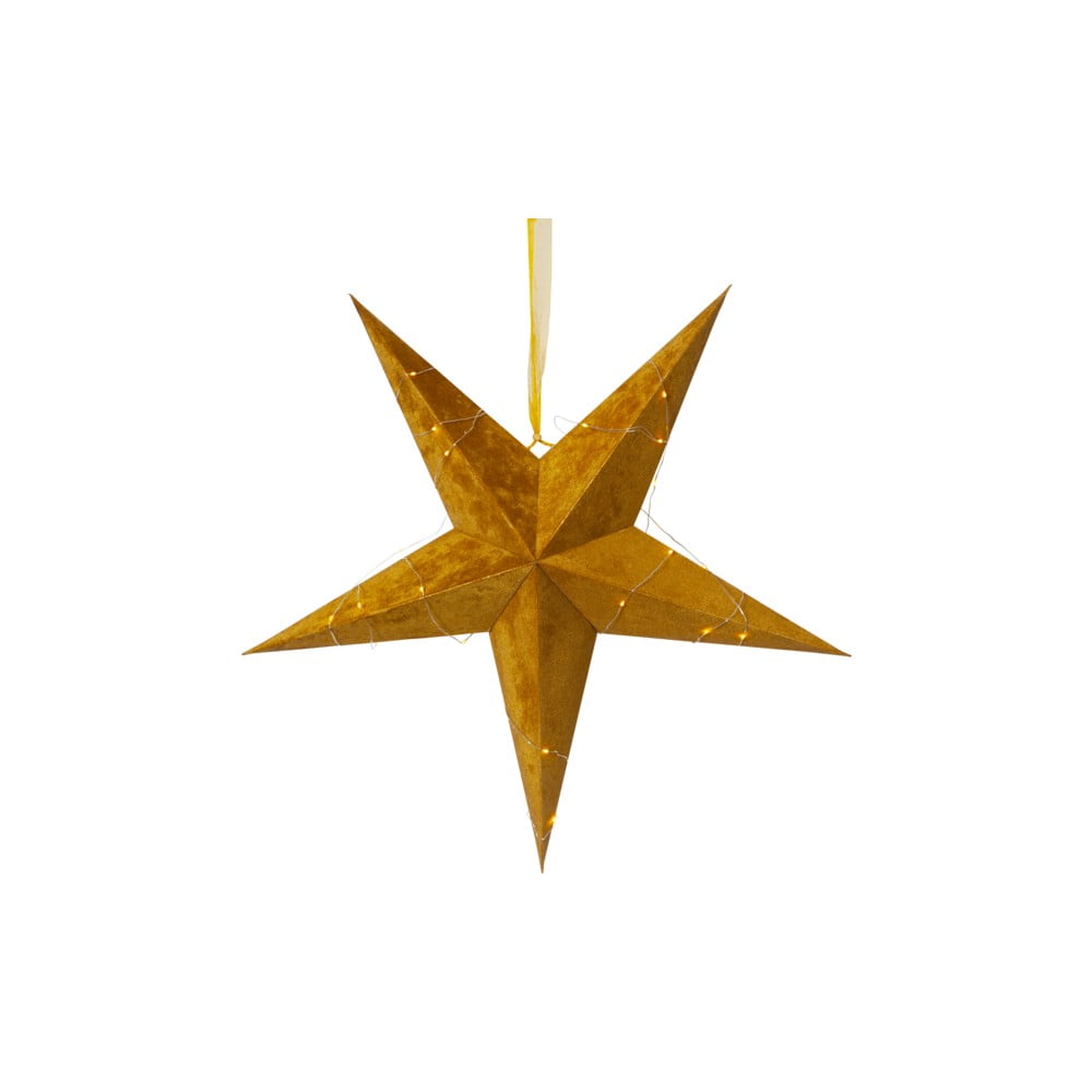 Vianočná svetelná dekorácia v zlatej farbe Star Trading Velvet ø 60 cm