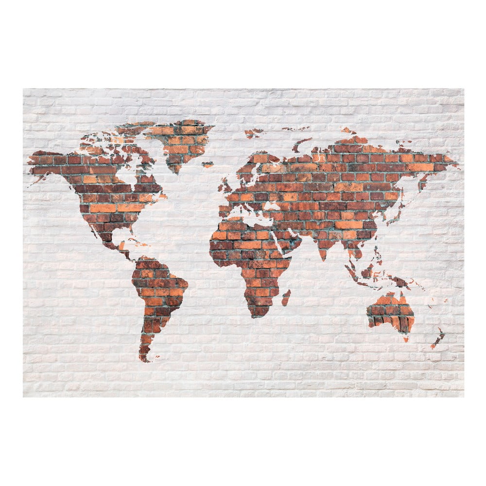 Veľkoformátová tapeta Bimago Brick World Map 400 x 280 cm