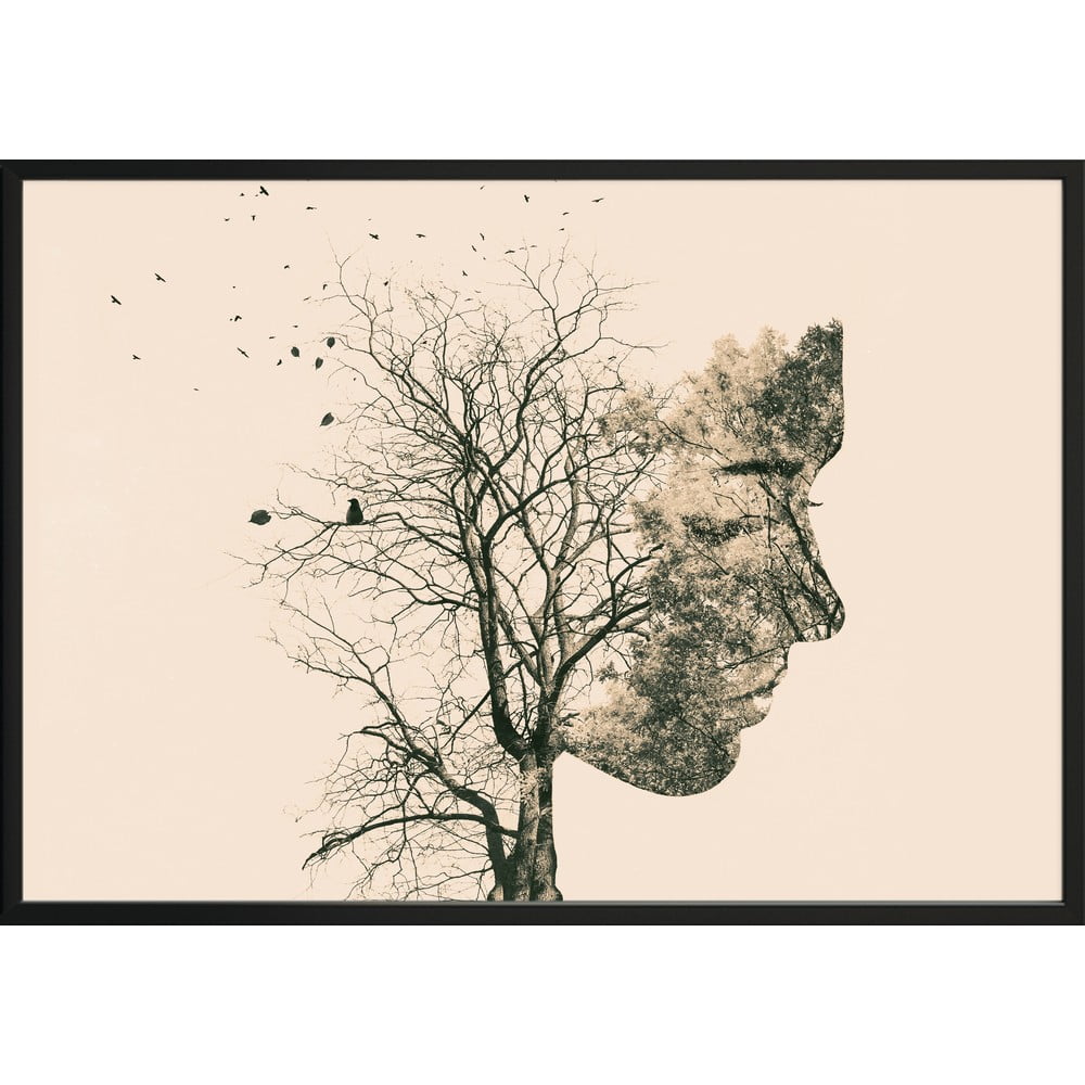 Plagát DecoKing Girl Silhouette Tree 70 x 50 cm
