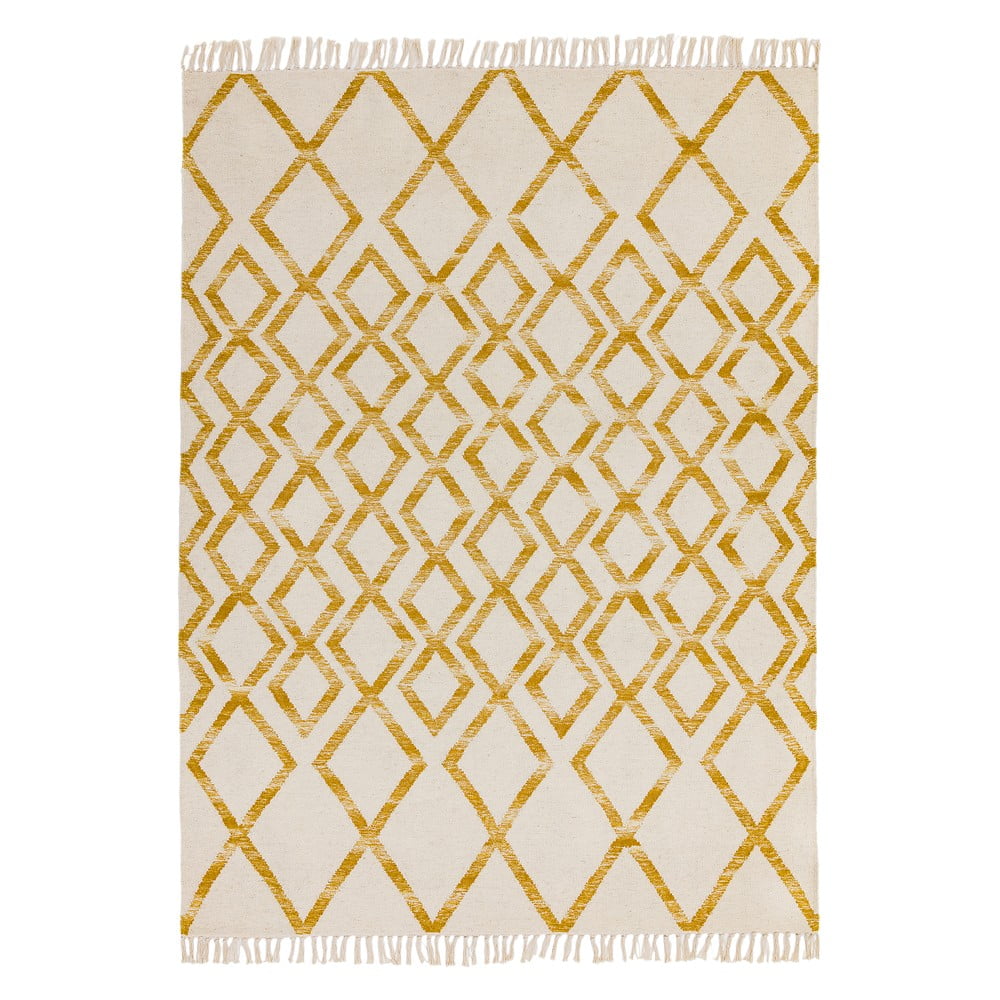 Béžovo-žltý koberec Asiatic Carpets Hackney Diamond 120 x 170 cm