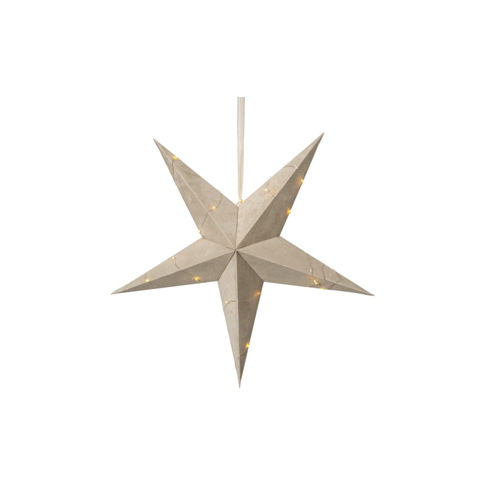 Béžová vianočná svetelná dekorácia Star Trading Velvet ø 60 cm